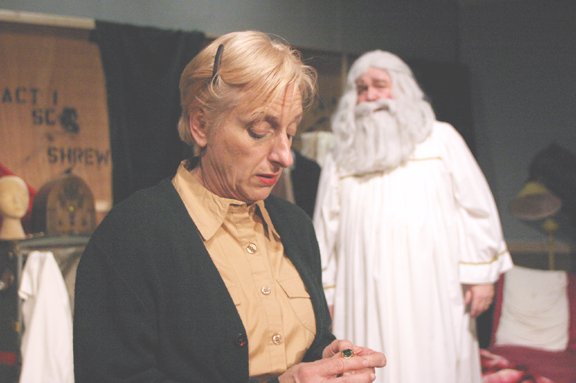 Karen, emoting in The Dresser